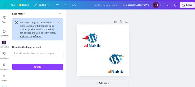 أفضل مواقع تصميم لوجو بالذكاء الاصطناعي في ثواني